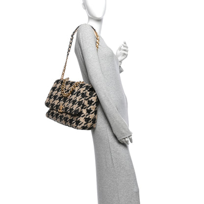 Chanel Tweed Maxi Chanel 19 Flap Beige Black 2 of 10