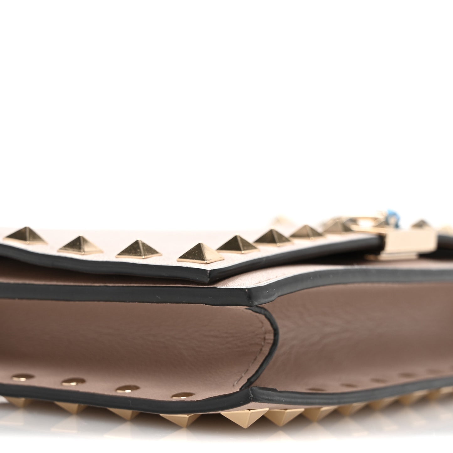 Vitello Rockstud Flip Lock Wallet On Chain  Poudre