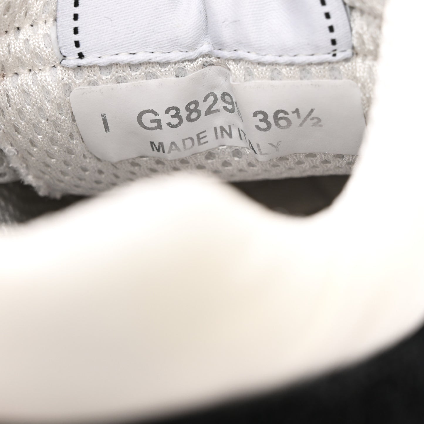 Mesh Suede Grained Calfskin Womens CC Sneakers 36.5 Black White