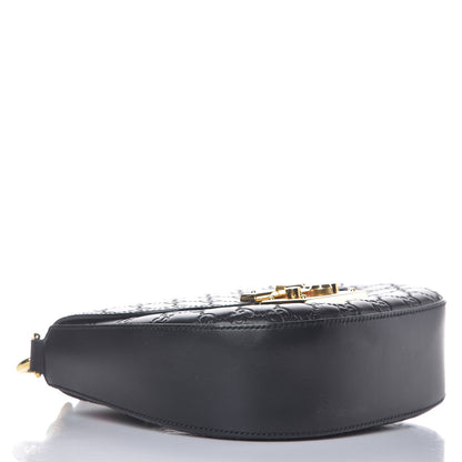 Gucci Guccissima Web Medium Padlock Messenger Shoulder Bag Black 5 of 15