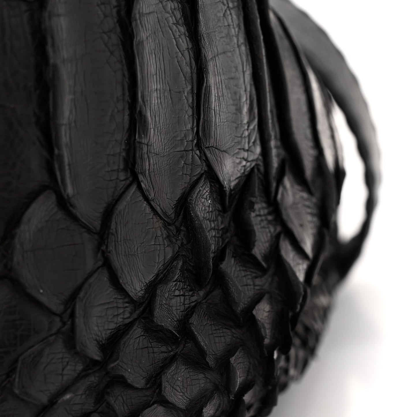 Snakeskin Large GG Running Tote Black