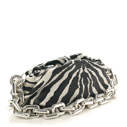 Bottega Veneta Nappa Zebra Print The Pouch Chain White Black 2 of 11