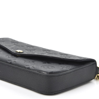 Louis Vuitton Empreinte Pochette Felicie Chain Wallet Black 6 of 9