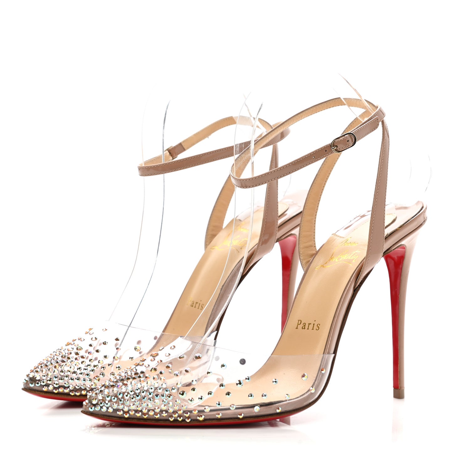 PVC Patent Psychic Spikaqueen 100 Pumps 39 Nude