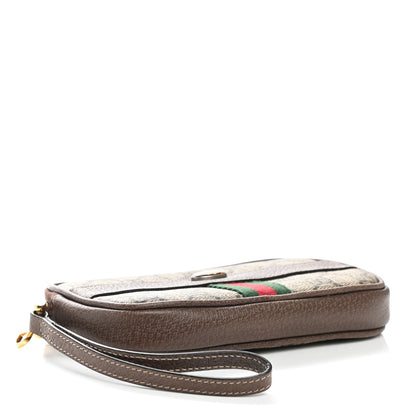 Gucci GG Supreme Monogram Ophidia Phone Case Wristlet Brown 5 of 13