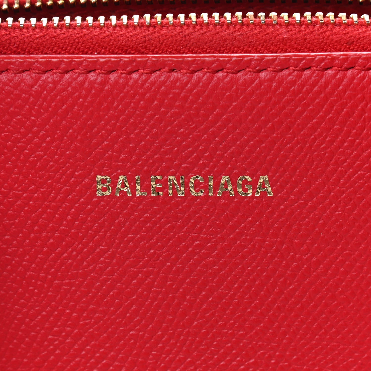 Balenciaga Signature Grained Calfskin Logo S Ville Top Handle Bag Rouge Lantern Black 7 of 13