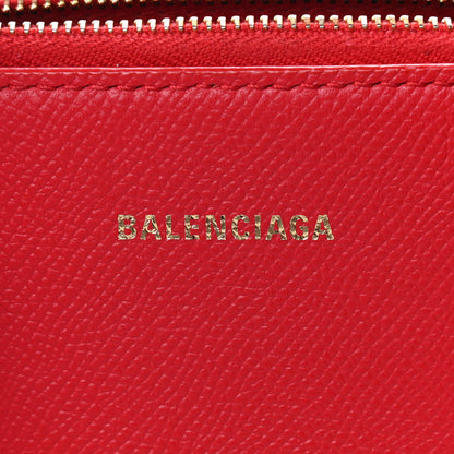 Balenciaga Signature Grained Calfskin Logo S Ville Top Handle Bag Rouge Lantern Black 7 of 13