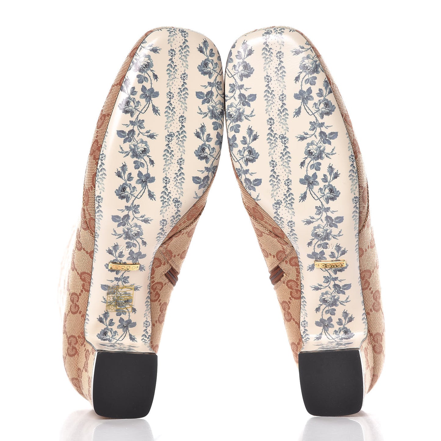 Monogram Malaga Kid GG Victoire 55mm Ankle Boots 40.5 Beige Ruggine Rust