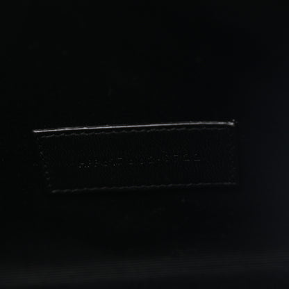 Saint Laurent Grain De Poudre Matelasse Chevron Monogram Envelope Clutch Dark Beige 7 of 7