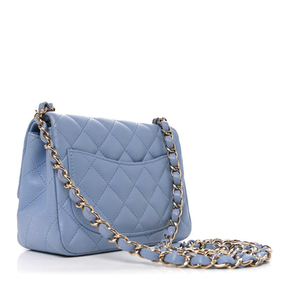 Chanel Lambskin Quilted Mini Square Flap Blue 3 of 10