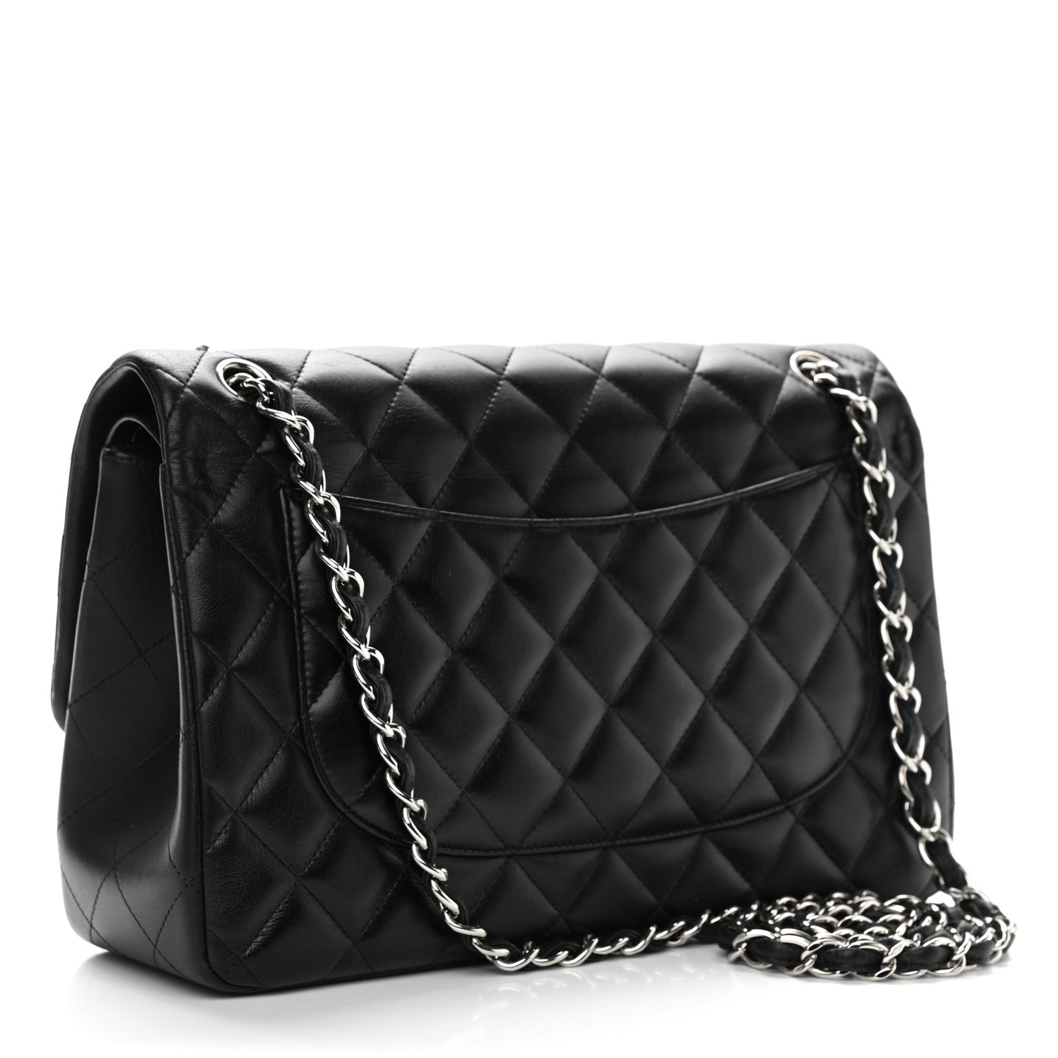 Chanel Lambskin Quilted Jumbo Double Flap Black 2 of 8