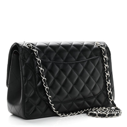 Chanel Lambskin Quilted Jumbo Double Flap Black 2 of 8