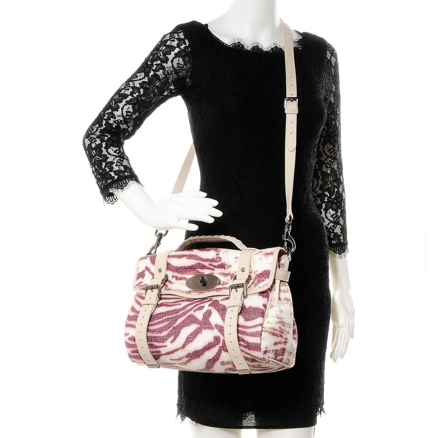 Trippy Tiger Raffia Alexa Satchel