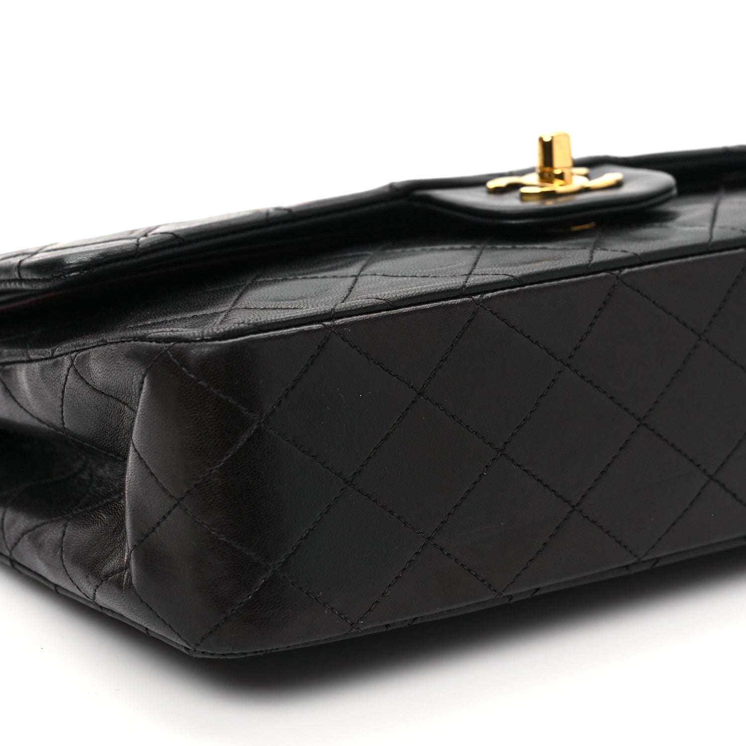 Chanel Lambskin Quilted Medium Double Flap Black 9 of 11