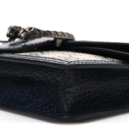 Gucci GG Supreme Monogram Textured Dollar Calfskin Super Mini Dionysus Shoulder Bag Beige Blue 10 of 10