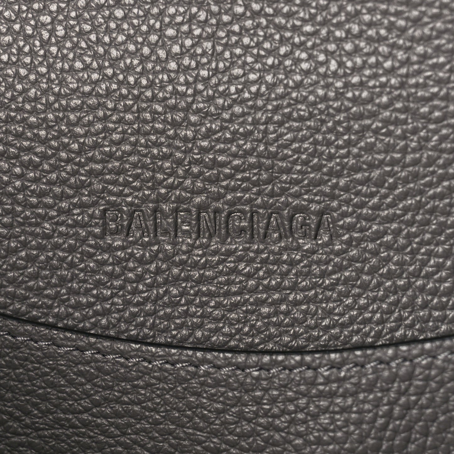 Grained Calfskin Neo Classic Silver Hardware Medium City Dark Grey