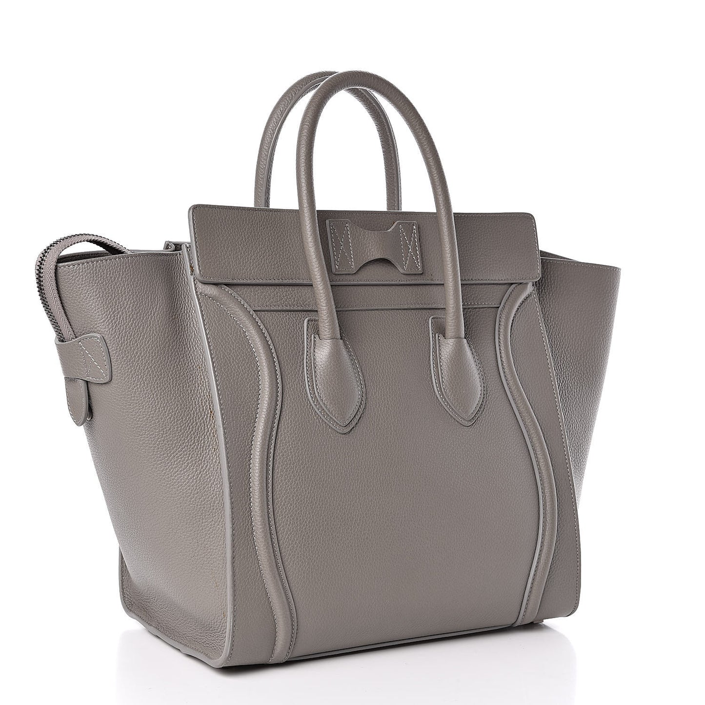 Drummed Calfskin Mini Luggage Souris