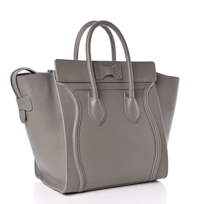 Celine Drummed Calfskin Mini Luggage Souris 3 of 16