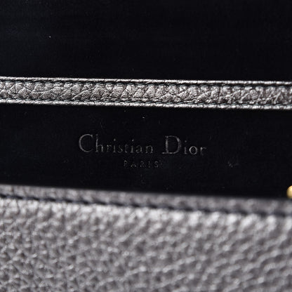 Christian Dior Metallic Grained Calfskin J'adior Clutch Gunmetal 6 of 7