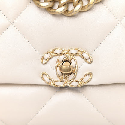 Chanel Lambskin Quilted Medium 19 Flap Light Beige 8 of 10