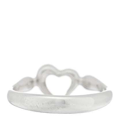Tiffany Sterling Silver Elsa Peretti Open Heart Ring 56 7.5 3 of 4