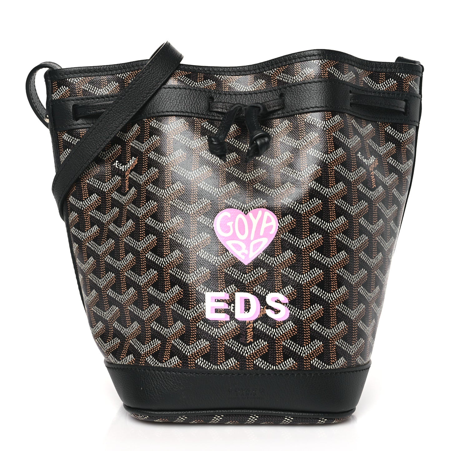 Goyardine Petit Flot Bucket Bag PM Black