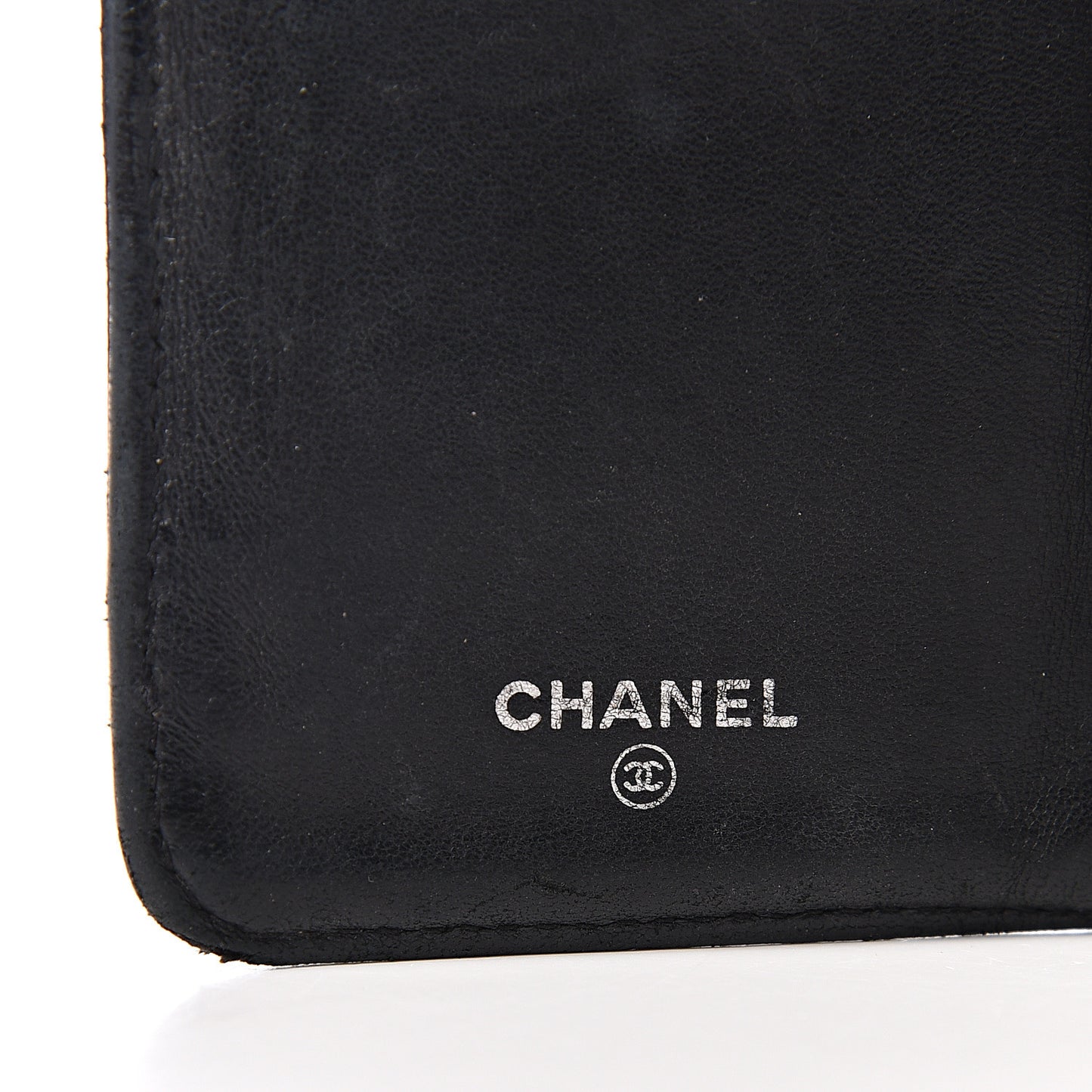 Lambskin Quilted Yen Wallet Black