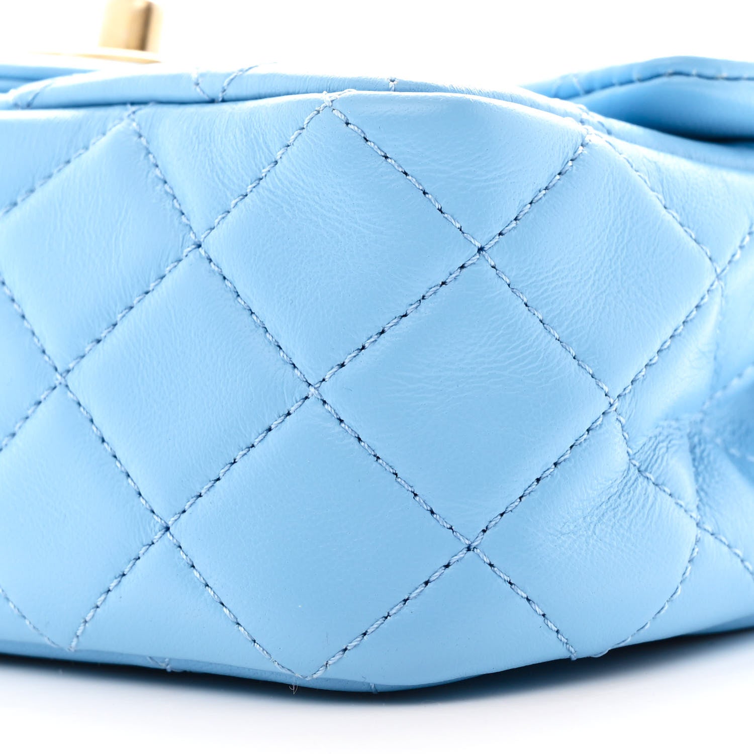 Chanel Lambskin Quilted Mini Pearl Crush Flap Light Blue 1789569