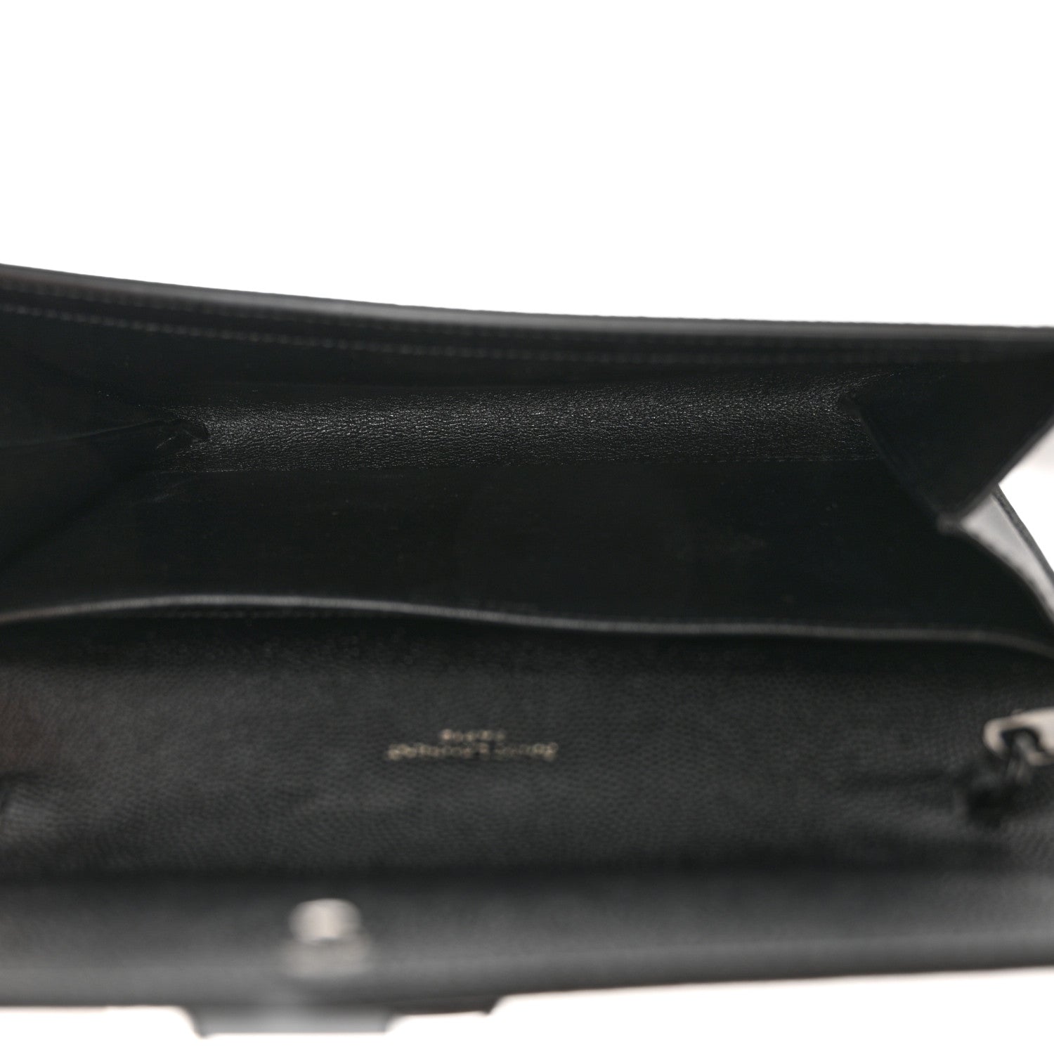 Saint Laurent Grain de Poudre Uptown Chain Wallet Black 5 of 17