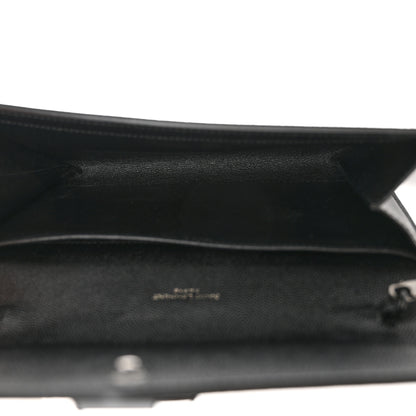 Saint Laurent Grain de Poudre Uptown Chain Wallet Black 5 of 17