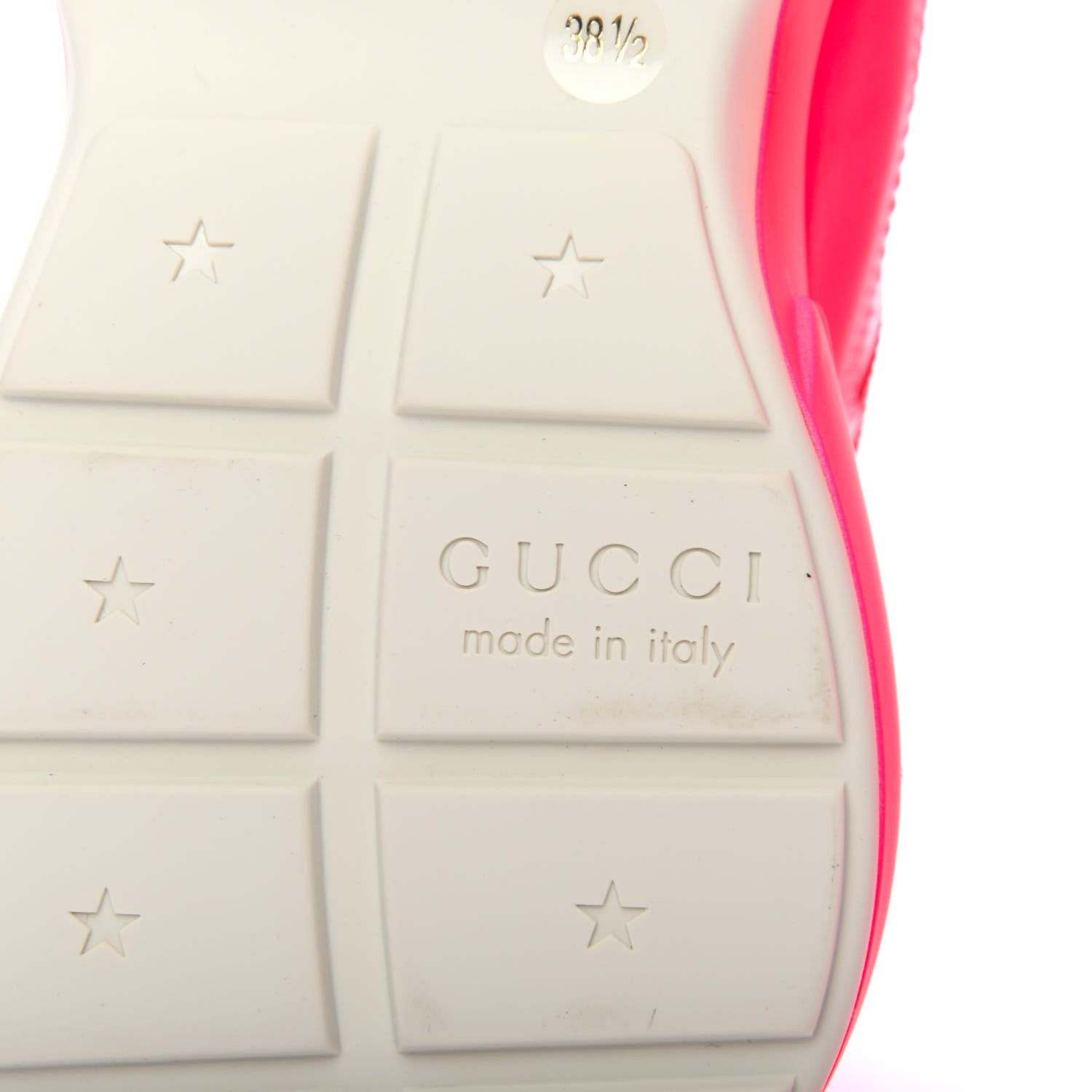 Gucci Calfskin Womens Rhyton Sneakers 38.5 Fluo Fuxia 7 of 10