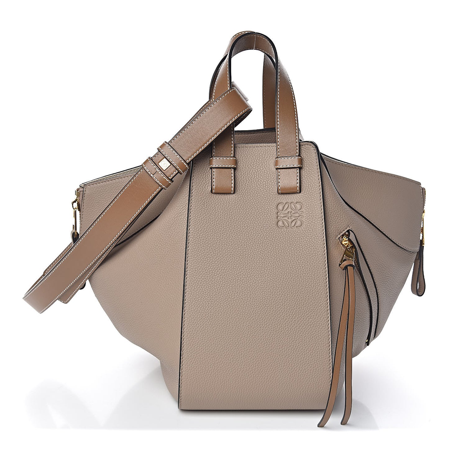 Calfskin Small Hammock Shoulder Bag Sand Mink
