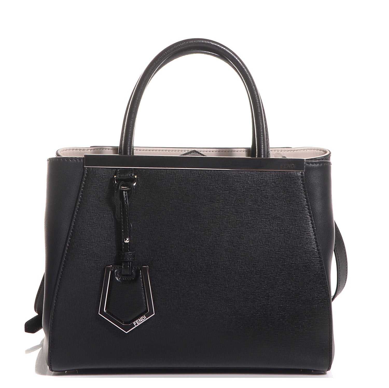 Fendi Vitello Elite Petite 2jours Tote Black 1 of 9