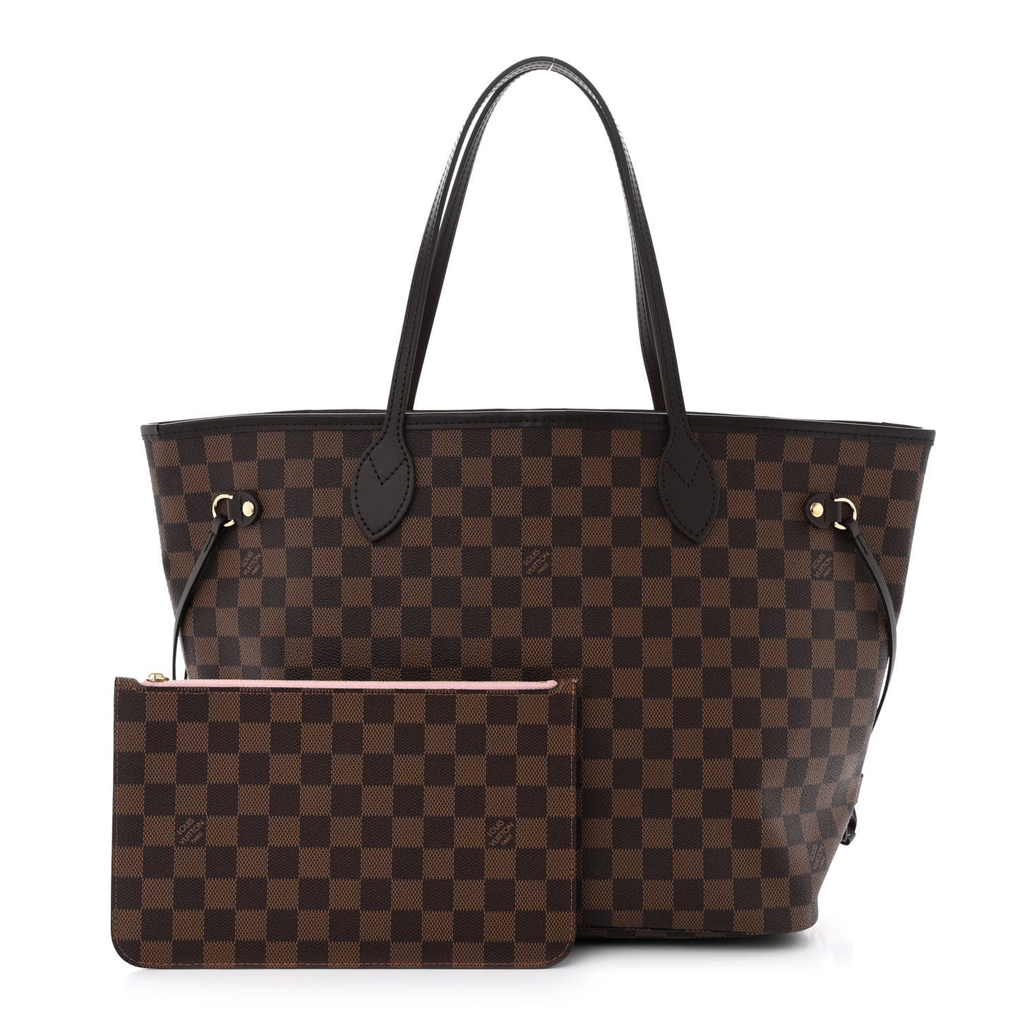 Damier Ebene Neo Neverfull MM Rose Ballerine