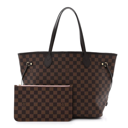 Louis Vuitton Damier Ebene Neo Neverfull MM Rose Ballerine 10 of 10