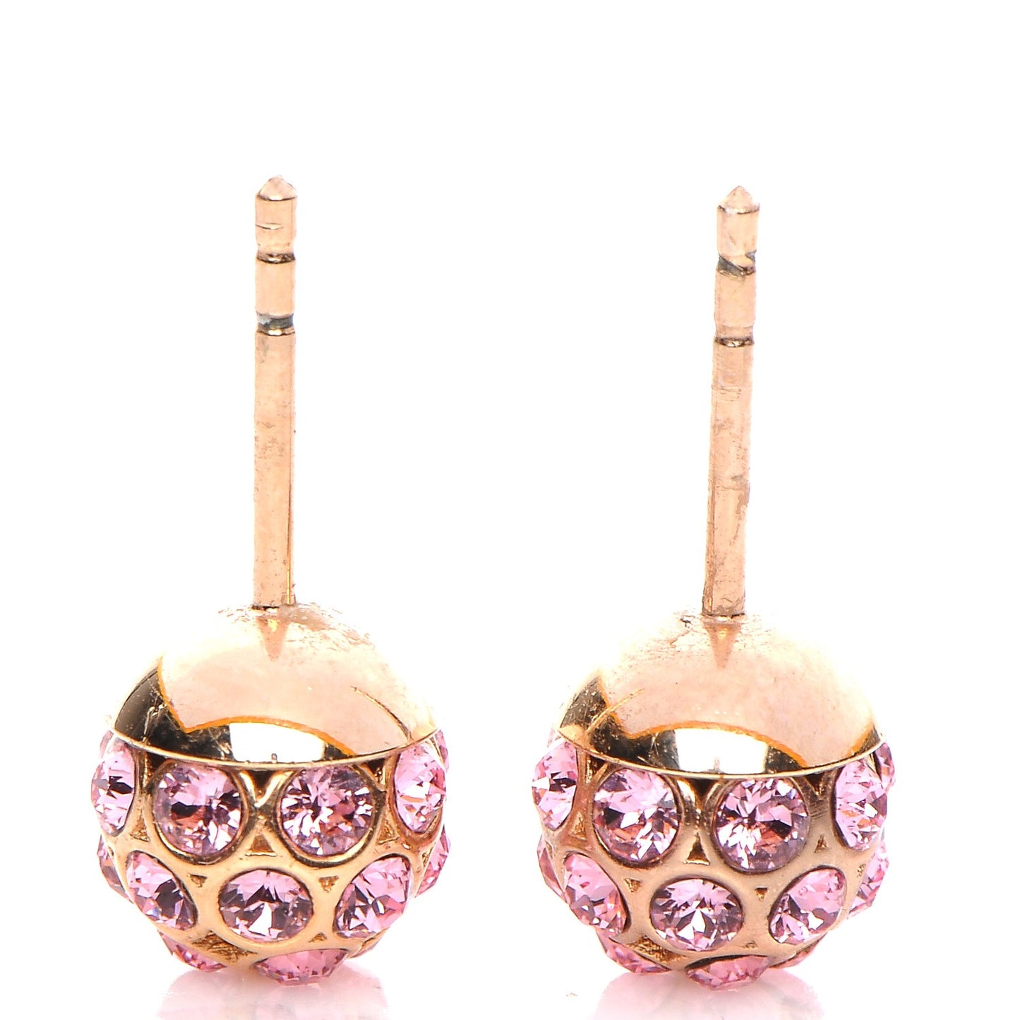 Crystal Mise En Dior Tribal Earrings Pink Gold
