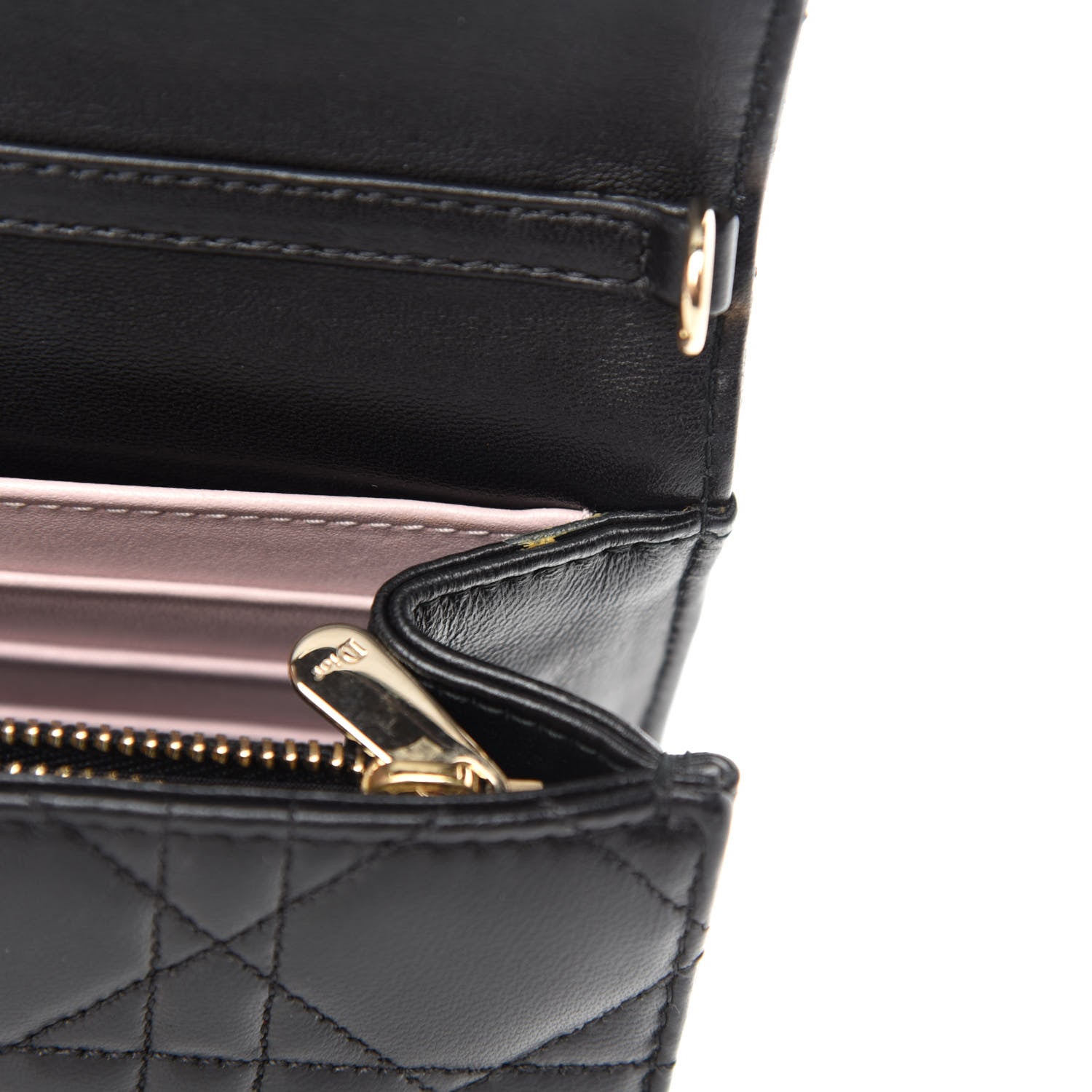 Christian Dior Lambskin Cannage Miss Dior Promenade Pouch Black 12 of 12