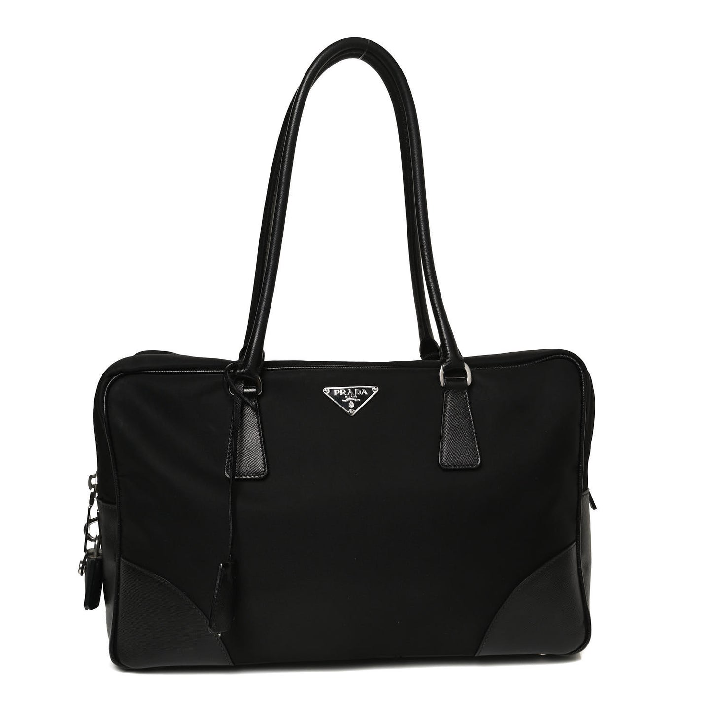 Tessuto Nylon Saffiano Tote Black