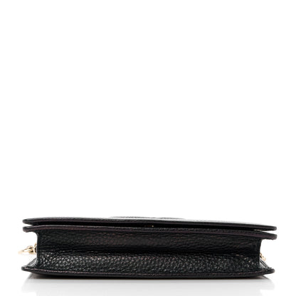 Gucci Pebbled Calfskin Soho Wallet On Chain Black 12 of 15