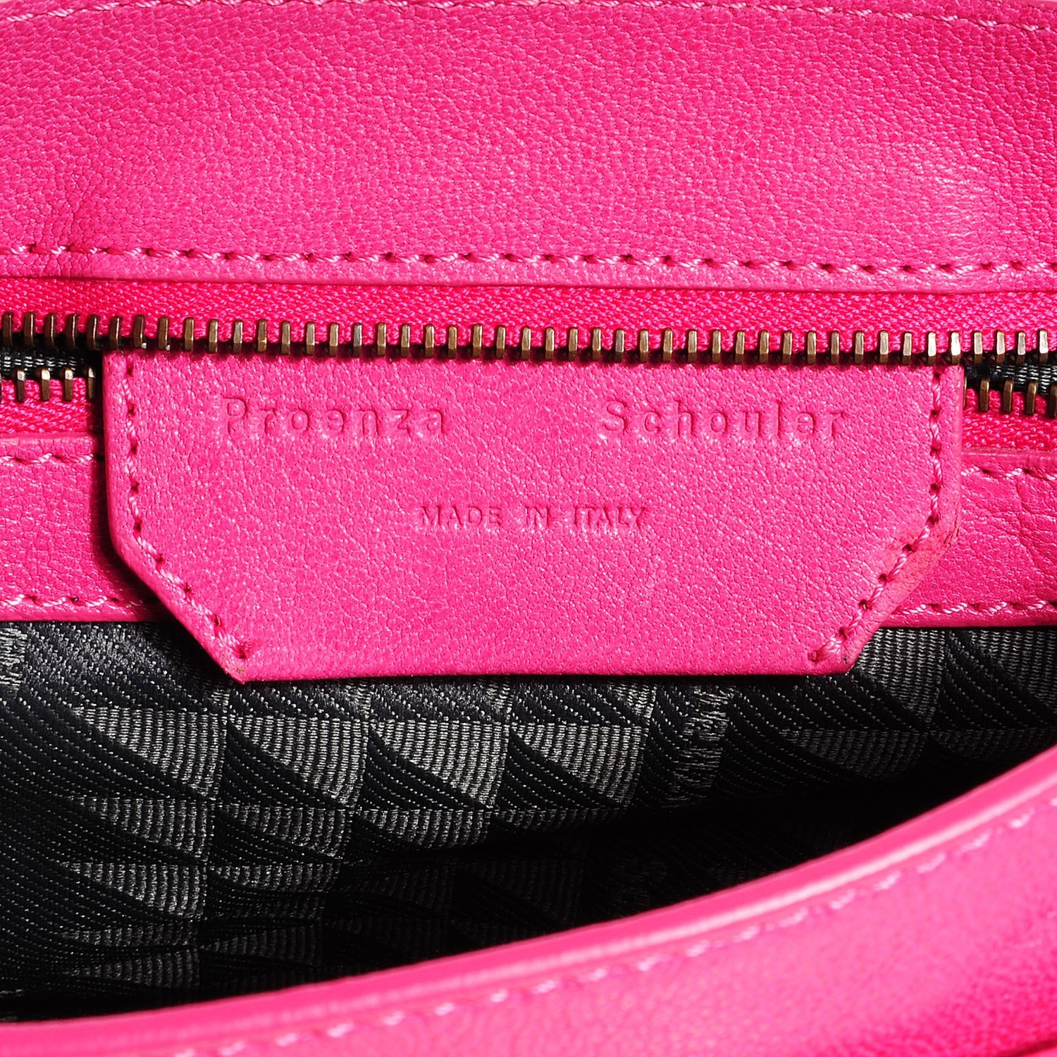 Proenza Schouler Lambskin PS1 Mini Pouch Messenger Bag Raspberry 7 of 12