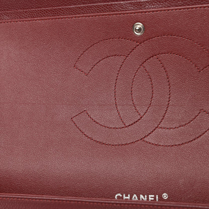 Chanel Caviar Quilted Maxi Double Flap Dark Red 7 of 13