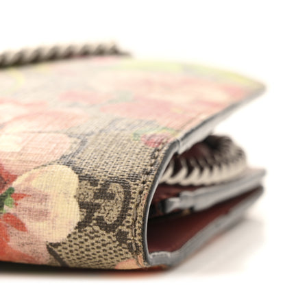Gucci GG Supreme Monogram Blooms Chain Wallet Beige Multicolor Dry Rose 12 of 13