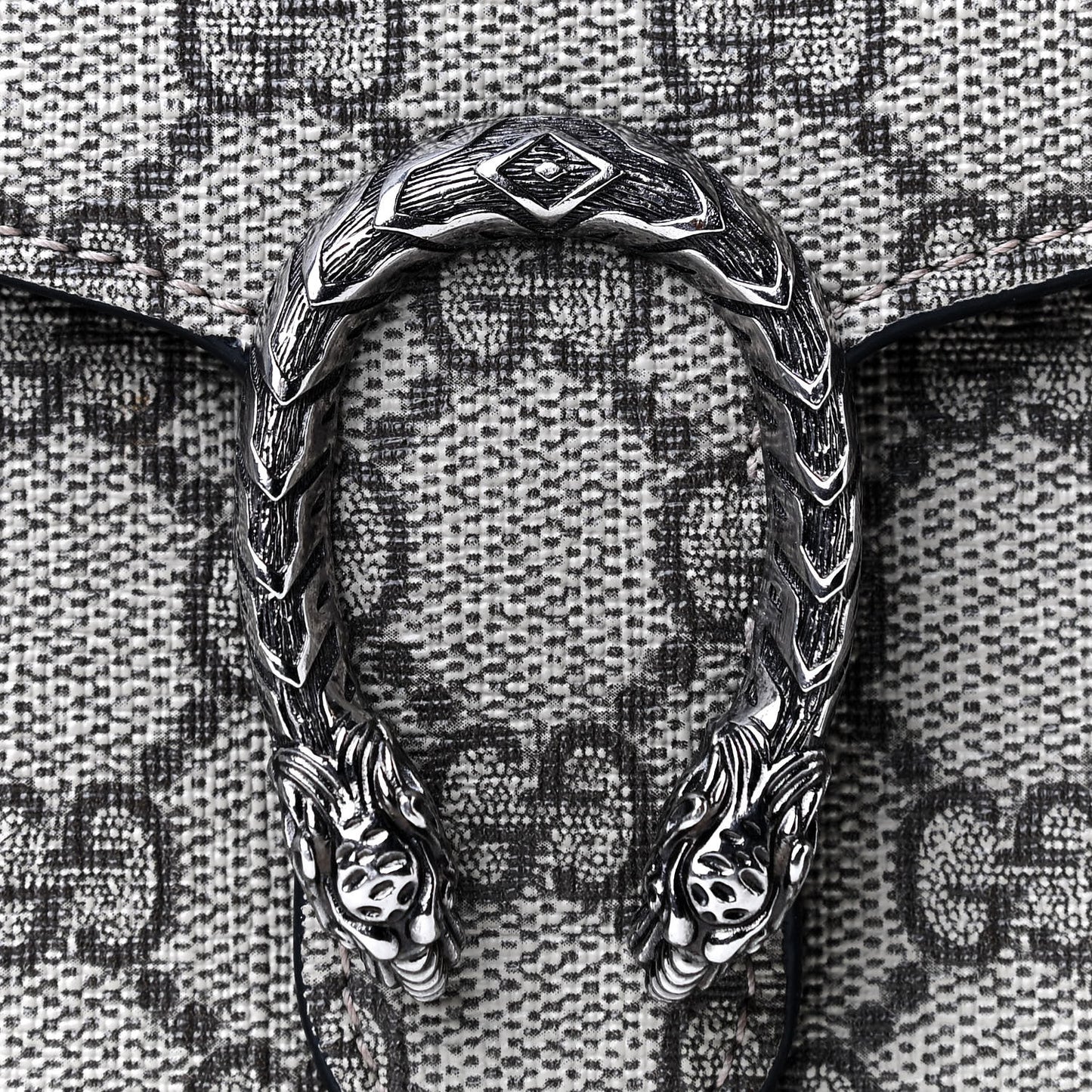 GG Supreme Monogram Mini Dionysus Chain Wallet Beige Black