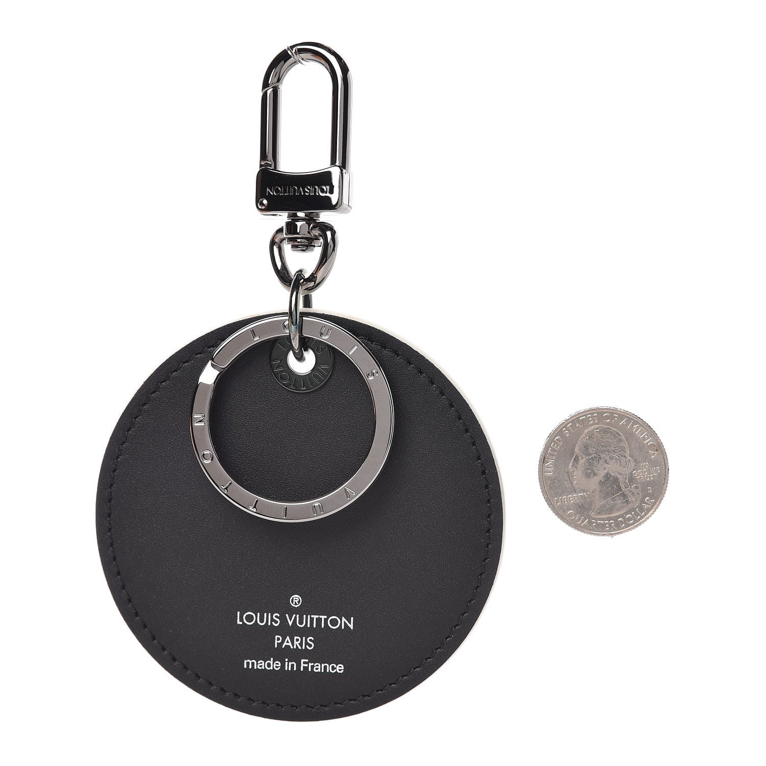 Louis Vuitton Monogram Eclipse Illustre Vivienne Bag Charm Key Holder Black 2 of 4