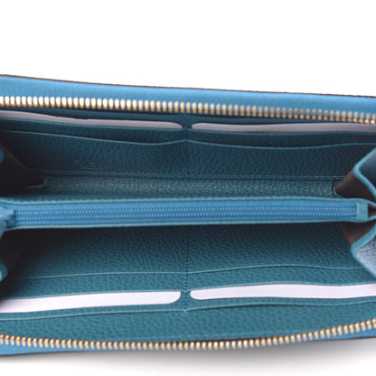 Gucci Dollar Calfskin GG Zip Around Wallet Deep Cobalt 5 of 8