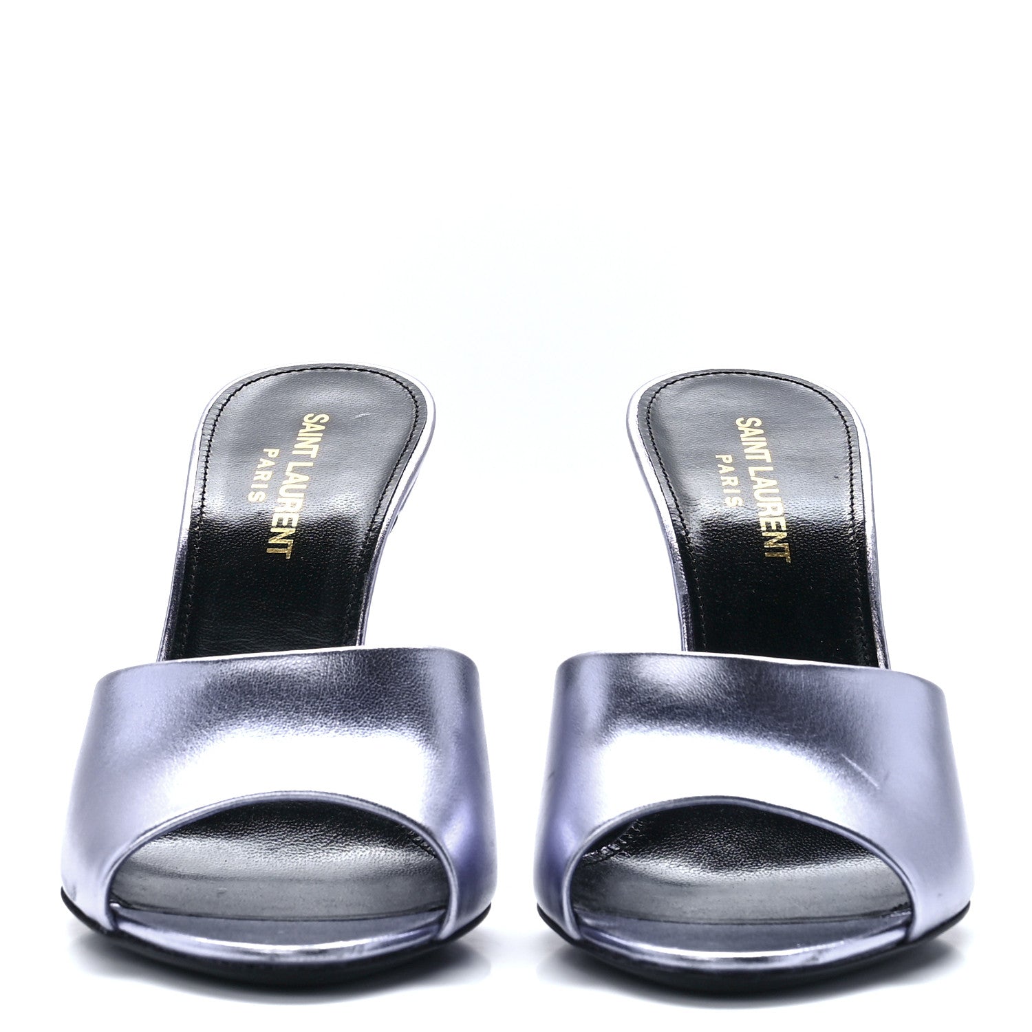 Saint Laurent Metallic Nappa Sexy 95mm Pumps 37.5 Purple 2 of 8