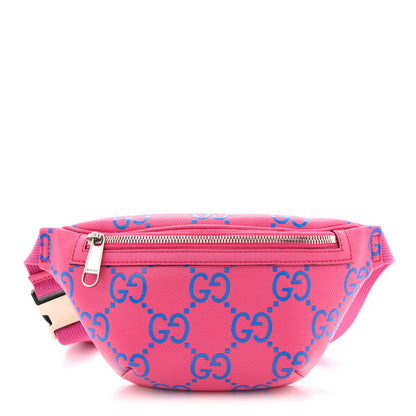 Gucci Calfskin GG Tennis Bi-Color Embossed Belt Bag Modern Fucsia Modern Blue 1 of 11