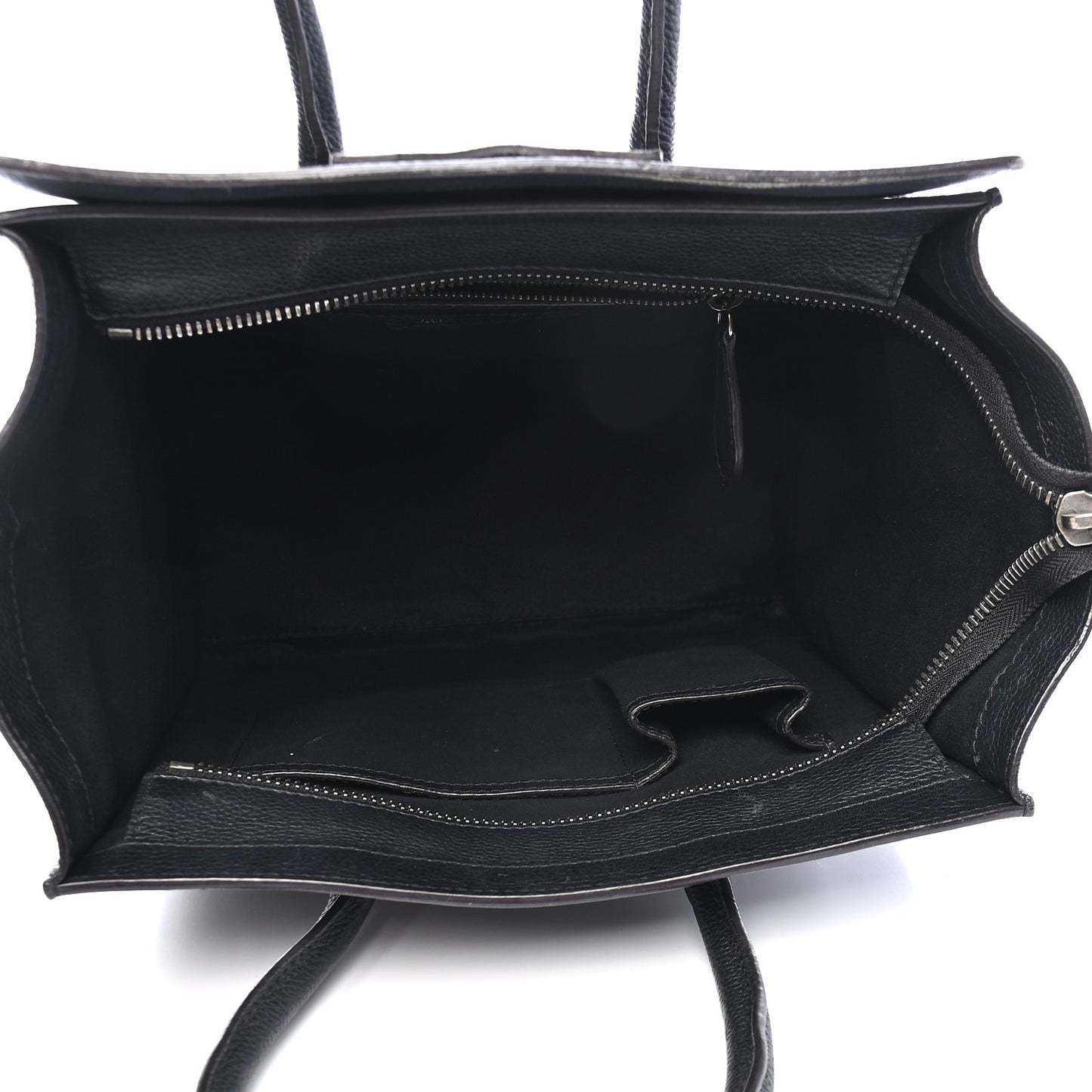Drummed Calfskin Micro Luggage Black