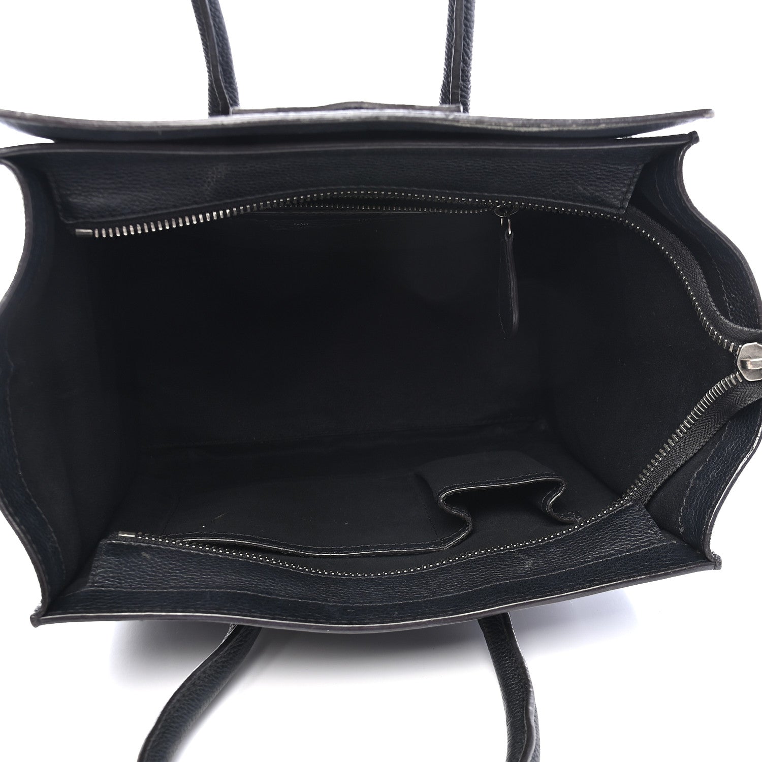 Celine Drummed Calfskin Micro Luggage Black 5 of 9