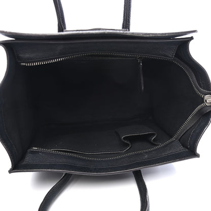 Celine Drummed Calfskin Micro Luggage Black 5 of 9